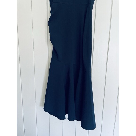 NWT Sachin Babi Lily Dress 8 Midnight Navy Blue Off Shoulder Midi Gathered NEW - Picture 4 of 5